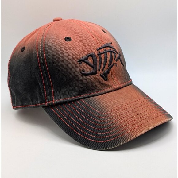 Vintage G Loomis Orange & Black Fade Fear No Fish Cap Hat Strap Back The Game - Picture 1 of 6